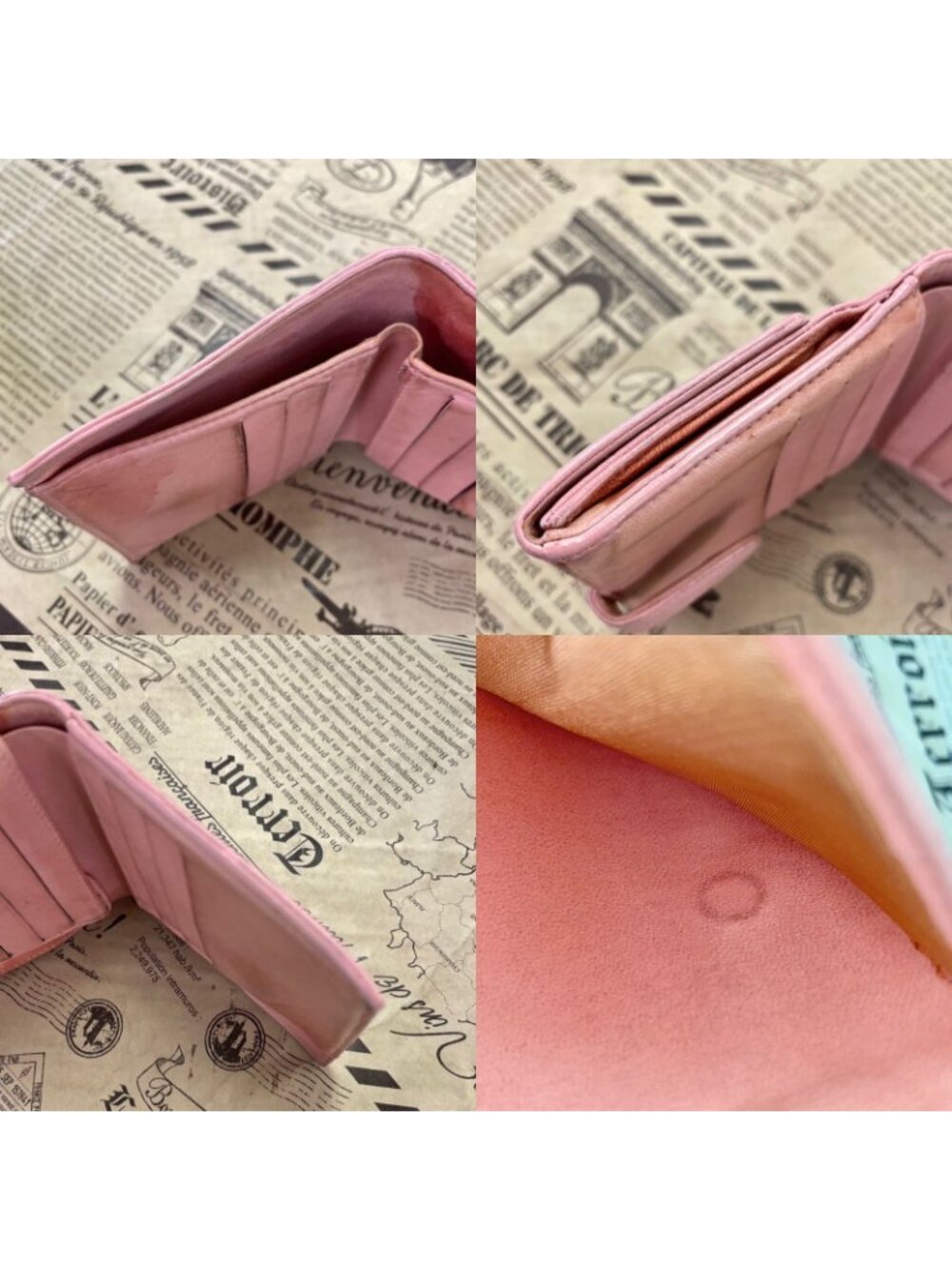 Chanel Fold Wallet Hook CC Logo Caviar Leather Pink - Picture 15 of 15